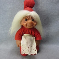 DAM Norfin Troll Doll Mrs Claus Denmar 12" Big Nose