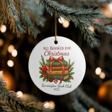 Personalized Book Club Ornament, Custom Gift for Roommates Coworkers Friends