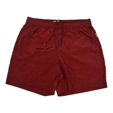 Onia Men's Medium Burgundy Swim Trunks Lined Elastic Waist Drawstring