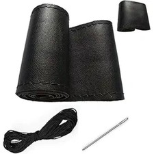 Steering Wheel Covers lace up, 15Inch Leather Steering Wheel Cover Stitch On Wra
