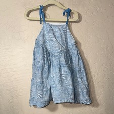 Pink Chicken Monroe Dress in the Riviera Waves pattern size 3Y