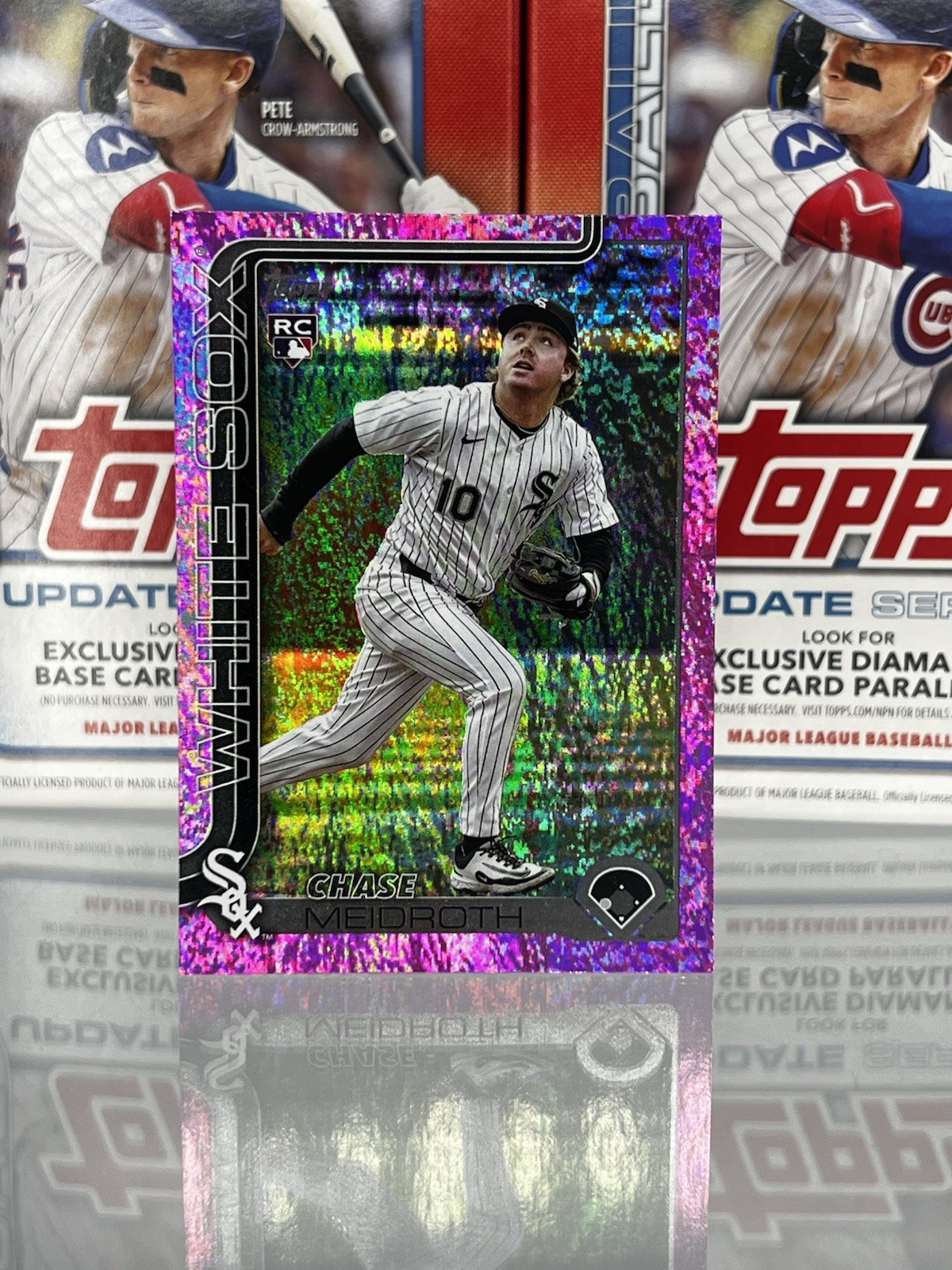 2025 Topps Update US337 Chase Meidroth (RC) Pink Holo Foil Chicago White Sox