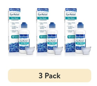 Bausch & Lomb Advanced Eye Relief Wash Irrigating Solution Soothe 4oz Pack of 3