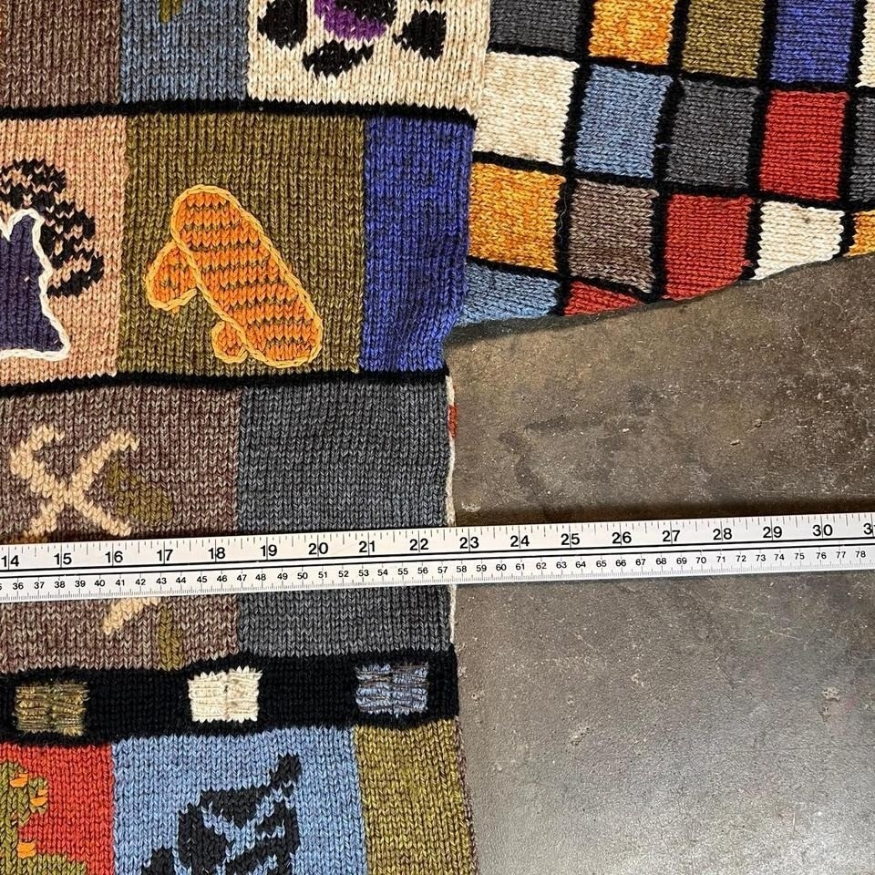 Roberta Kent Patchwork Sweater Women's Multi Colo… - image 6