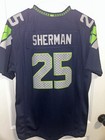 Nike Seattle Seahawks Richard Sherman #25 Men's XL NFL Jersey Blue Green Gray — photo 2