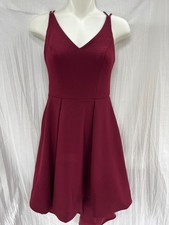 Women's Burgundy Cocktail Dress- Size3/4- by B. Darlin
