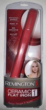 REMINGTON CERAMIC FLAT IRON 1" RED NEW LED INDICATOR 400 DEGREE