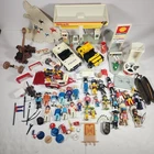 Huge Mixed Lot VTG Playmobil Figures, Play Set, Hats, Hair, Weapons Accessories+