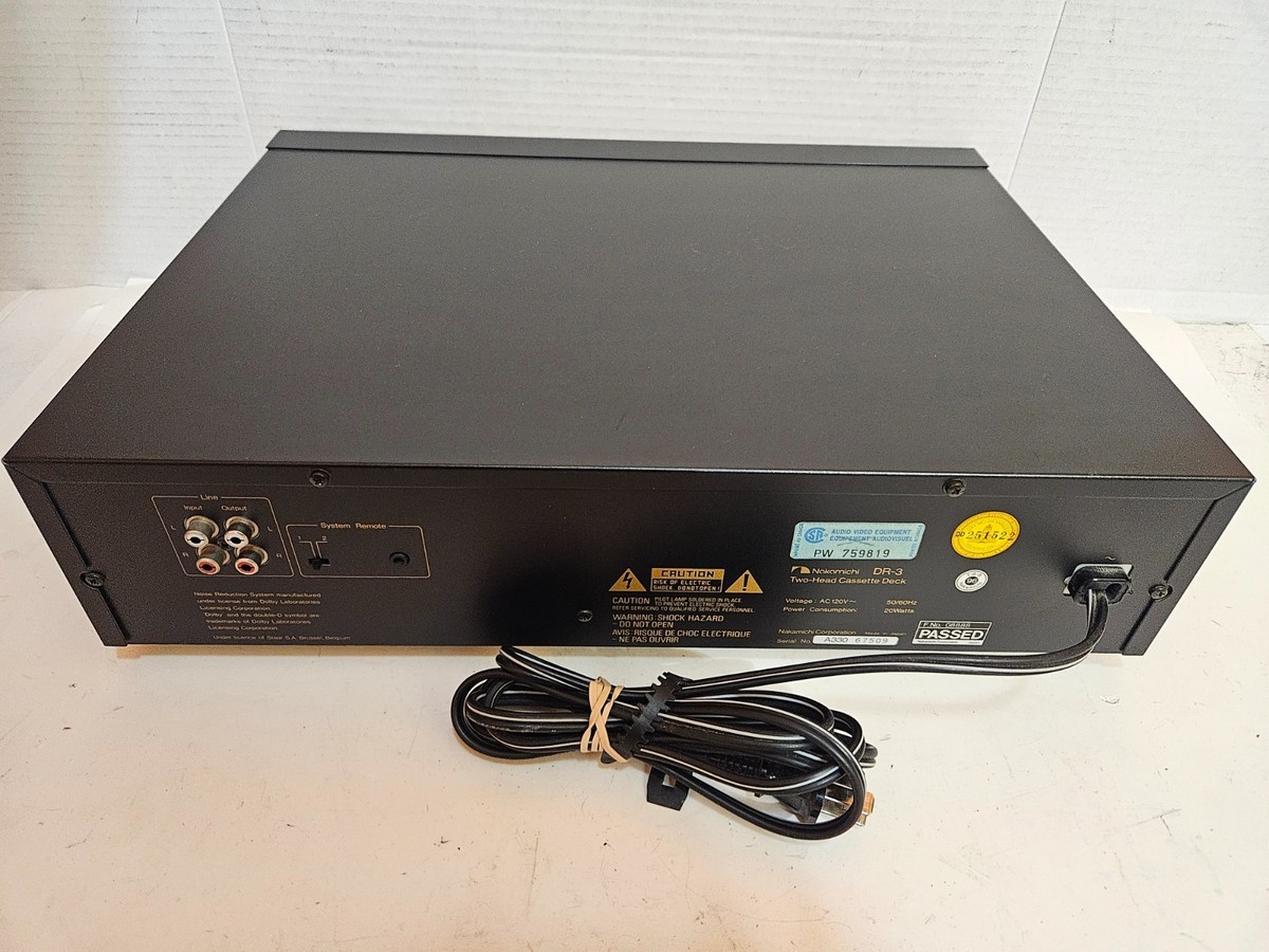 Nakamichi DR-3 Audiophile Cassette Deck Recorder Dolby B/C Tested
