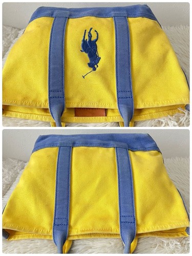 Sac fourre-tout polo femme Ralph Lauren logo grand poney broderie jaune bleu édition limitée - Photo 4/8