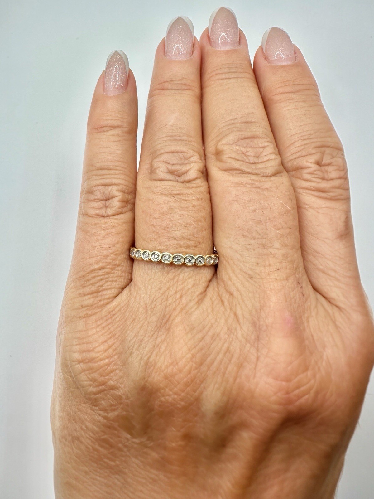 PAJ 925 Sterling Silver Eternity Stack Ring Bezel… - image 6