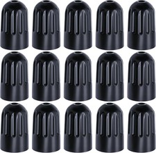 15PCS TPMS Tire Valve Long Stem Caps, Black Plastic Wheel Tire Valve Stem for