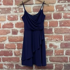 Banana Republic Dress Womens 2 Blue Surplice Empire Stretchy Casual Evening