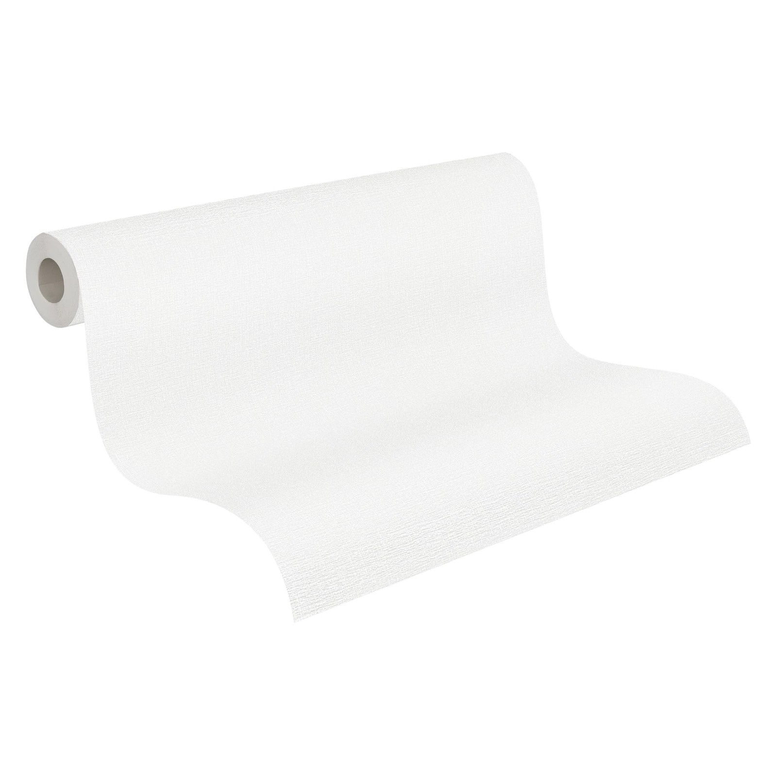Papier peint intissé uni blanc relief 10m x 0,53m pour salon