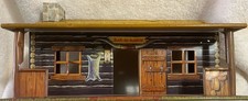 Vintage 1950  s MARX BAR-M RANCH LOG CABIN TIN Litho