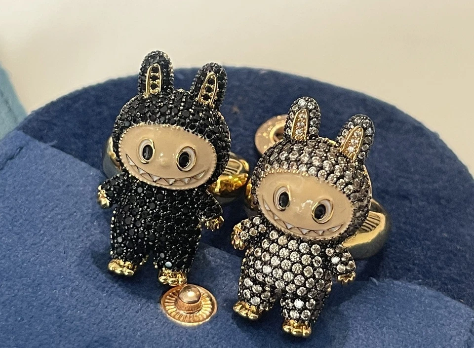 Labubu Adjustable Ring 18k Gold Plated Stainless Steel . Assorted Colors ! - Image 4 of 4