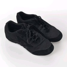 Sansha Salsette Jazz Shoes Size 17 M Hip Hop Black Skazz Suede Mesh Leather Sole