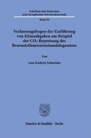 Verfassungsfragen Der EinfüHrung Von Klimaabgaben Am Beispiel Der Co2-Bepre ...