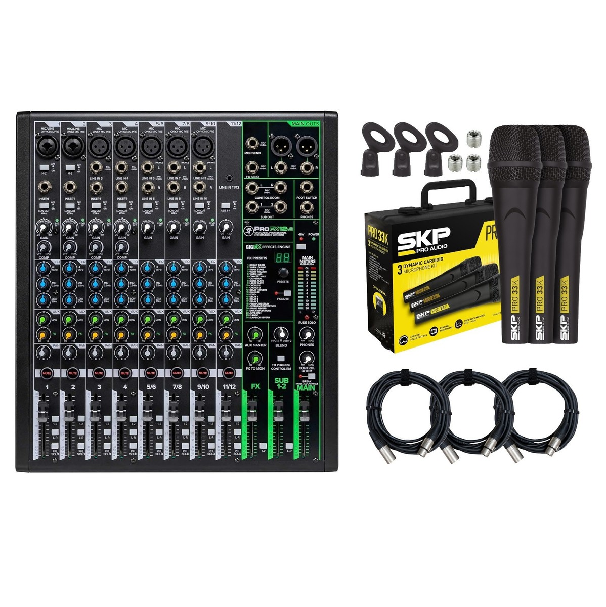 Mackie ProFX12v3 12-Channel Pro Effects Mixer with Analog USB for