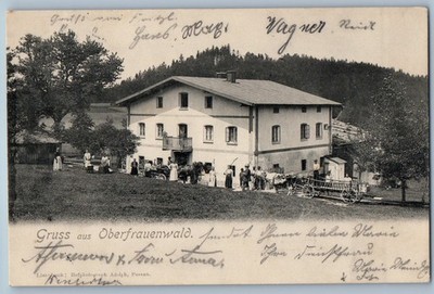 Bavaria Germany Postcard Greetings from Oberfrauenwald c1905 RPPC Photo