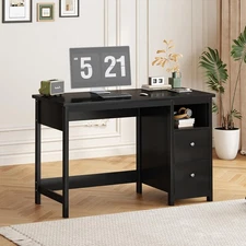 Desk with Drawers,Modern Small Computer Desk for Home Office with Storage Dra...