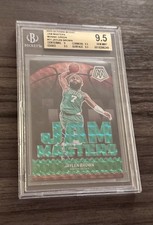 BGS 9.5 💎  2023-24 Panini Mosaic Jaylen Brown GREEN PRIZM Jam Masters #11  psa