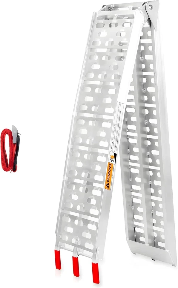 7.5ft Foldable Aluminum Ramp - Secure 750 lbs Capacity for Bikes & Outdoor Gear — 第 3/4 张图片