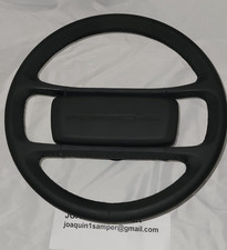 Porsche 944 Early Wheel Black Leather 477419094 Gh With Horn Pad