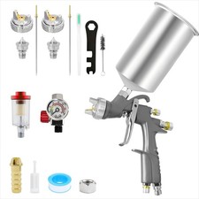 D1 Lvlp Paint Sprayer Gun 1.31.72.0mm Nozzles W 1000cc Cup For Car Primer