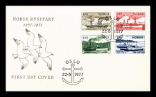 Dr Jim Stamps Norway 1977 Coastal Shipping 4v Set First Day Cover