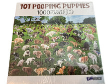 NEW/Sealed-1000 Piece 101 Pooping Puppies-Dogs-Lab-Pug-Pit-Poodle-Animals Jigsaw