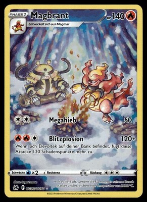 Magbrant GG03/GG70 Holo Crown Zenith Galarian Gallery NM Pokemon Karte Deutsch