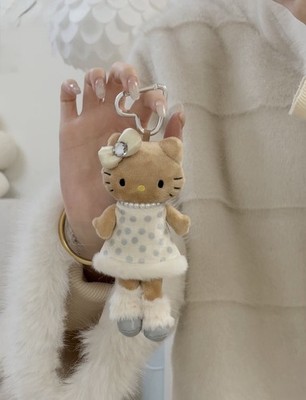 Hello Kitty Plüsch Schlüsselanhänger Sanrio Puppe Kleid Schleife kawaii