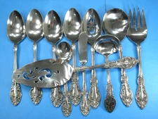 SPRINGTIME Stainless Silverware Flatware JAPAN Lot of 11 Serving Pieces