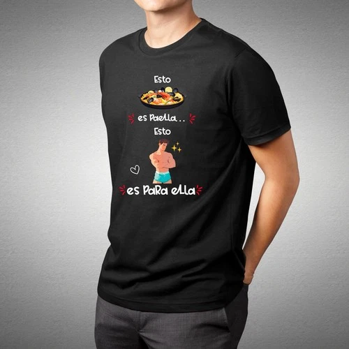 Funny T-Shirt gift Mexican 114 Esto Es Paella Para Ella Sexy Dark Humor Picardia - product listing photo
