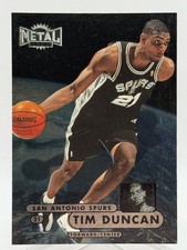 Tim Duncan 1997-98 Metal Universe #72 Rookie Card RC. rookie card picture
