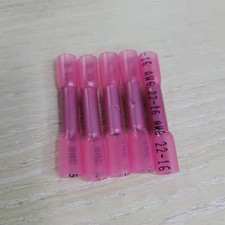 100Pcs Heat Shrink Butt Tube Splice Connectors 22-16GA Gauge RED Wire Terminals