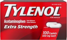 TYLENOL Extra Strength Pain Reliever Caplets - 500mg Pckg tampered EXP 12/2028