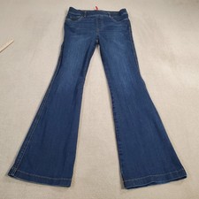 Spanx Jeans Womens Medium Blue Flare Midnight Shade Pull On 20327R Tummy Control