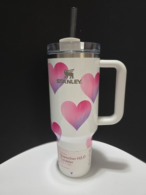 #ad Stanley Quencher H2.0 FlowState Tumbler 40 oz – Color Frost Heart Gradient $88.88