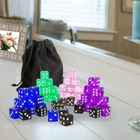 50 StüCk 6-Seitige WüRfel Set Farbige WüRfel SpielwüRfel FüR Rollenspiele