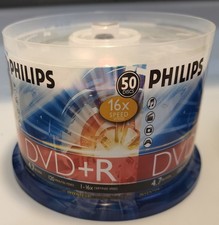 PHILIPS DVD R 50 Disk SET OF DISKS 4.7 GB 120 MIN 1-16x SPEED.Brand NEW Sealed