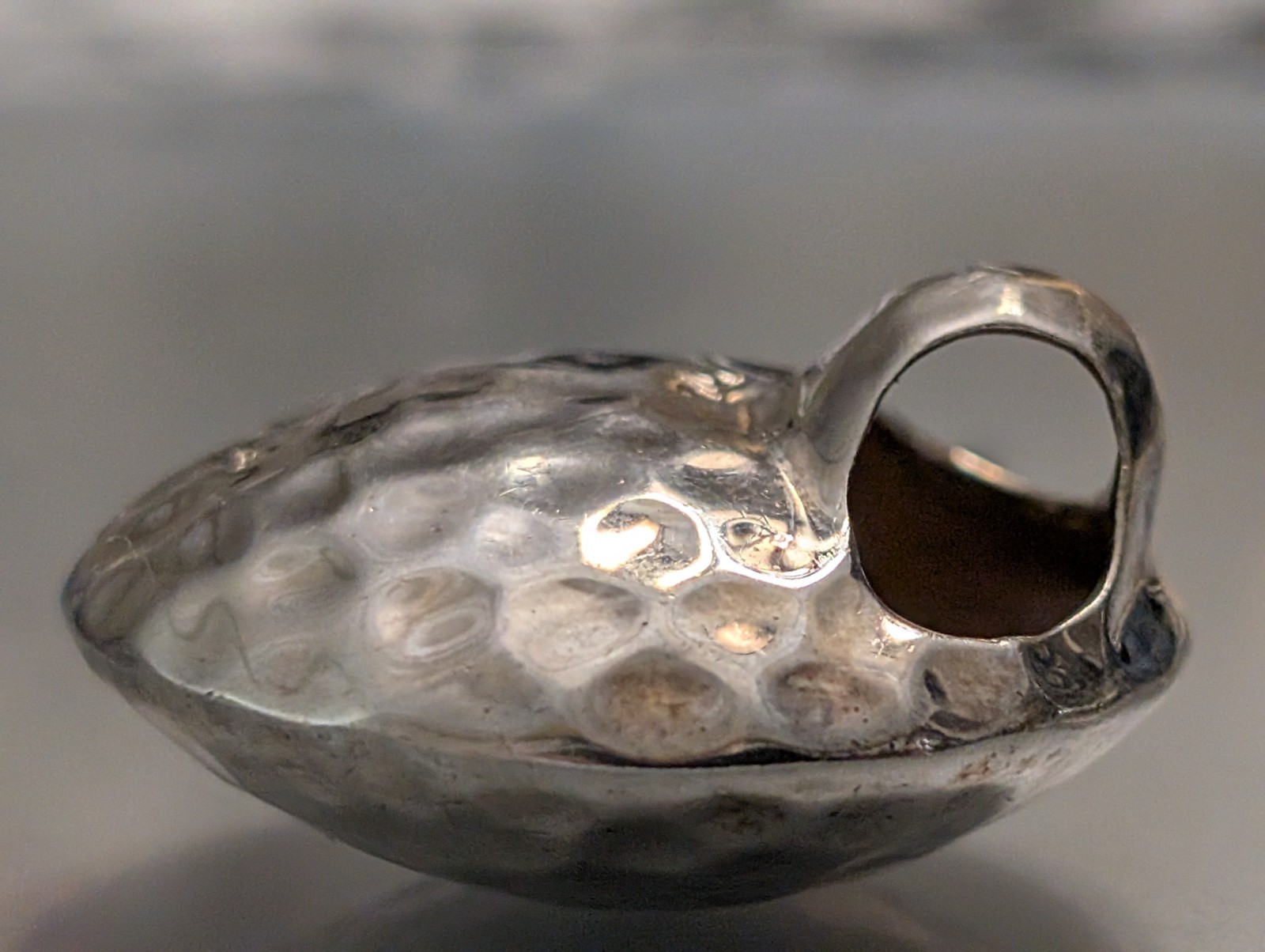 Artisan Hammered Sterling Silver Toggle Clasp Loo… - image 2