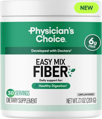 Physician's CHOICE Easy Mix Fiber for Digestive Health & Regularity - No Grit