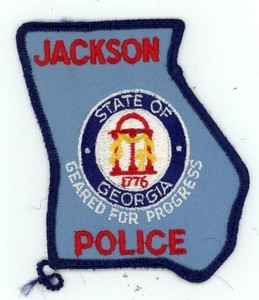 GEORGIA GA JACKSON POLICE NICE STATE SHAPED SHOULDER PATCH SHERIFF