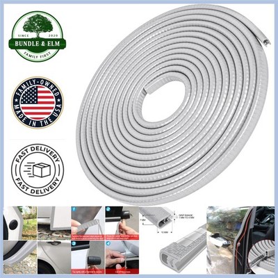 High-Durability 13Ft Grey Rubber Edge Trim - No Adhesive Needed, Fits Most Cars