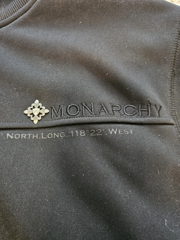 VTG Y2K Monarchy Affliction Style Zip Jacket Sweater Only The Strong Survive M - Image 4 of 4