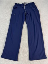 FIGS Scrub Pants Mens Medium Navy Technical Collection Drawstring Cargo Medical