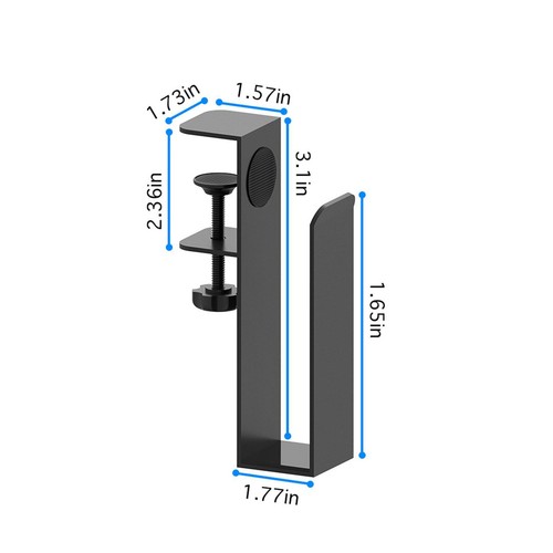Set of 2 Under Desk Laptop Mount Holder Versatile Sturdy Accessory Easily - Afbeelding 4 van 7