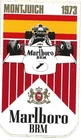 Vintage Motorsport Sticker: MONTJUICH 1973 - MARLBORO BRM